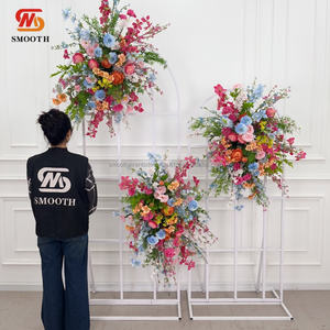 Nuevo Arreglo Floral Colgante para Boda, Decoración de Arco de Boda 5D con Flores Esponjosas de Colores Mezclados - Product Image 6