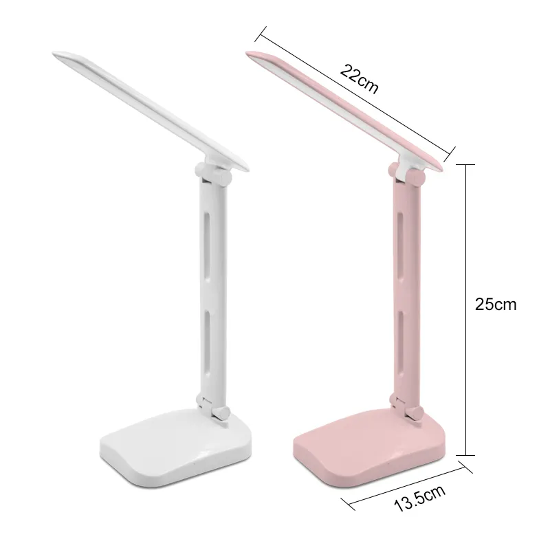 Fashion best selling student reading office foldable lithium battery desk lamp touch electrodeless touch dimming desk lamp