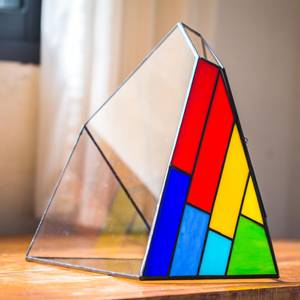 Terrario geométrico irregular hecho a mano con vidrieras de arcoíris de <span class=keywords><strong>Icepeak</strong></span> para uso doméstico o en el jardín musgo no incluido - Product Image 2