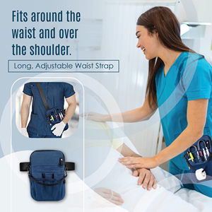 Sac banane pour infirmière avec poches pour équipement médical, ceinture porte-outils pour infirmière avec porte-ruban adhésif pour stéthoscopes - Product Image 4