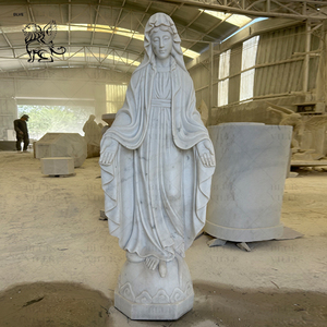 BLVE escultura de Pieta religiosa al aire libre tallada a mano estatua de mármol de tamaño real luto Cristo Jesús María decoración de Iglesia Natural - Product Image 6