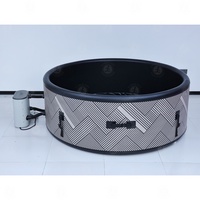 Bain à remous gonflable portable pour 2 à 8 personnes, en PVC durable, pour jardin, cour arrière ou intérieur, idéal pour la relaxation