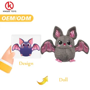 Kinqee Custom Plush Stuffed Animal Cartoon Bat Doll Toy Plush Toys Stuffed Animal Mini Plush Toys Keychain Bat