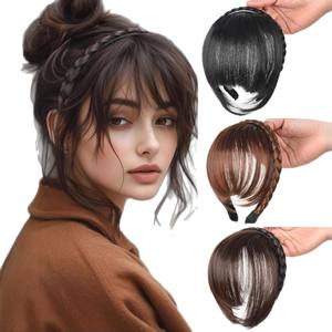 LH119 วิกผมสังเคราะห์ 15 ซม. ทรงตรงพร้อมผมด้านข้าง 20 ซม. ฐานลูกไม้สำหรับทุกรูปหน้า วิกผมตรง - Product Image 5