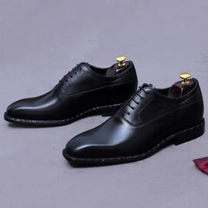 Chaussures en cuir décontractées pour hommes, hauteur accrue de 6 cm, bout pointu, automne, rétro, Oxford, imperméables, respirantes, grande taille - Product Image 6