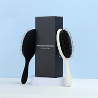 Brosse à cheveux en poils de sanglier sèche et humide à coussin d'air de marque privée d'usine pour femmes
