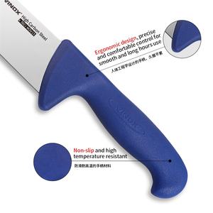 एर्गोग्रिप <span class=keywords><strong>3</strong></span> टुकड़ा कसाई बोरिंग चाकू सेट नीले नायलॉन को अनुकूलित और लोगो पैकेजिंग के साथ शार्पनर रॉड हैंडल के साथ - Product Image 5