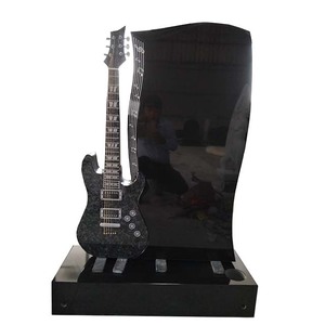 <span class=keywords><strong>Pierre</strong></span> <span class=keywords><strong>tombale</strong></span> de guitare en granit noir du Shanxi, Chine, personnalisable, monument funéraire, <span class=keywords><strong>pierre</strong></span> commémorative - Product Image 1