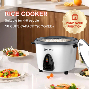 Nồi cơm điện mini 5L 10 cốc dung tích, lòng nồi phủ chống dính màu trắng 700W, kèm xửng hấp nhựa, phích cắm EU - Product Image 4