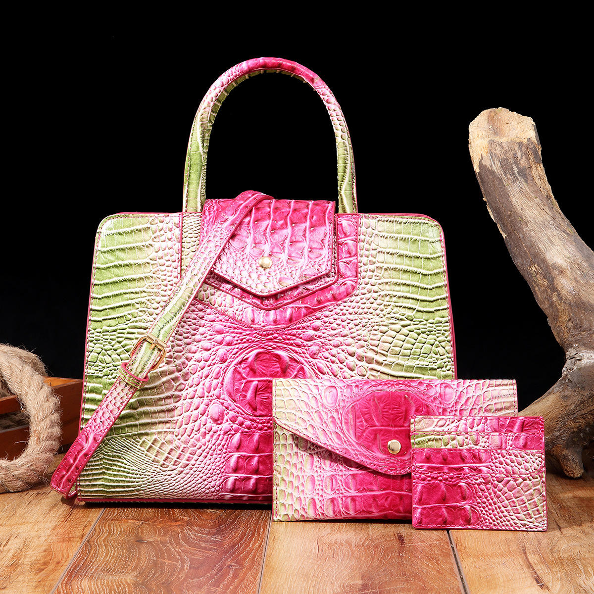 PG5082   พีจี5082#5 กุหลาบสดใส + สีเขียว