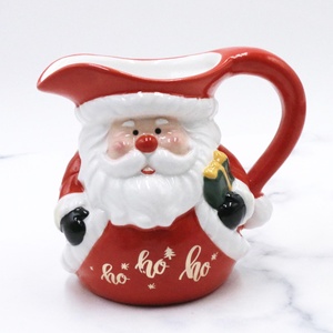 Pot <span class=keywords><strong>de</strong></span> lait naturel en céramique, étiquette peinte à la main, décalcomanie <span class=keywords><strong>de</strong></span> noël noël, noël, créateur - Product Image 1