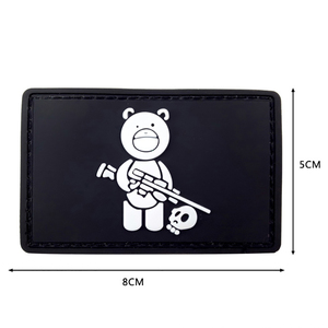 후크 및 루프 셔츠 Deboss 배지 개인 방어 장비가있는 맞춤형 3D 실리콘 전술 PVC 고무 패치 - Product Image 5