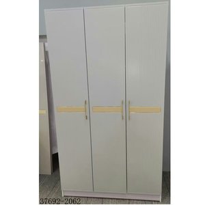 Modern Minimalist Wardrobe <b>Cabinet</b> with Drawers Flat Panel Hinged Doors MDF Material Freestanding <b>Bedroom</b> Furniture 37692-2402 - Product Image 4
