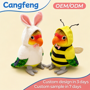 Venta al por mayor <span class=keywords><strong>de</strong></span> fábrica OEM/ODM: Juguete <span class=keywords><strong>de</strong></span> peluche <span class=keywords><strong>de</strong></span> loro Lovebird suave y colorido <span class=keywords><strong>de</strong></span> primera calidad con capucha <span class=keywords><strong>de</strong></span> conejo y <span class=keywords><strong>abeja</strong></span>, ideal para regalo <span class=keywords><strong>de</strong></span> cumpleaños y para mayor comodidad al dormir. - Product Image 1
