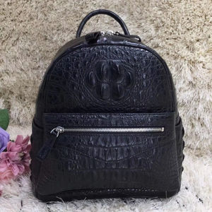 Sac à dos en cuir véritable pour homme, grande capacité 20-35L, fermeture éclair simple, design classique, doublure intérieure en cuir de vachette - Product Image 1