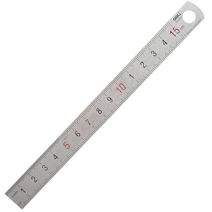 Deli Steel Ruler 15 Cm Stainless Steel Metal Ruler For Measuring And Drawing - Product Image 1