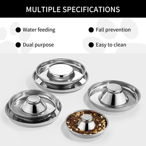 Elecpet Boccale per cibo lento in acciaio inossidabile extra spesso, Boccale per animali domestici XL. Dispensatore antieccesso - Product Image 6
