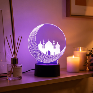 Lampe décorative de fête musulmane Eid Mubarak à branchement USB, plusieurs styles, ornement du Ramadan, lumière LED 3D pour la maison, la chambre, les fêtes - Product Image 6