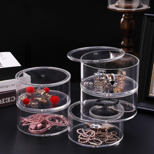 360° Rotating Acrylic <b>Cosmetics</b> <b>Storage</b> Box, Dustproof Display Organizer for Bedroom Vanity, Jewelry & Lipstick Holder - Product Image 6