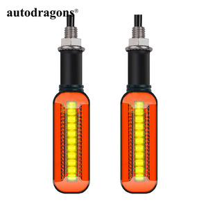 Motorcycle Indicators Flowing Amber Turn Signal <b>Lights</b> Blinkers Blue DRL Daytime Running <b>Light</b> - Product Image 5