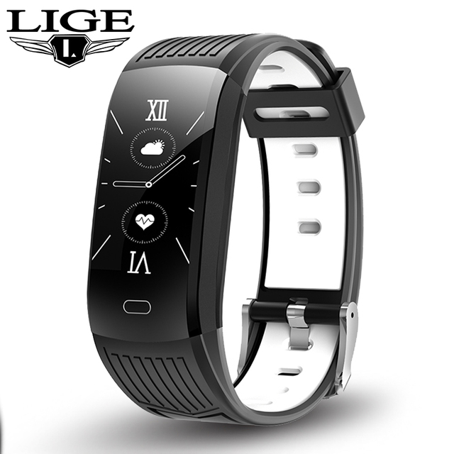 LIGE BW0232 Smart Bracelet Heart Rate Blood Pressure Health Smart Wristband IP68 Waterproof Women Sports Tracker Watch Women
