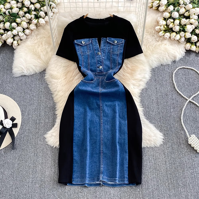 Korean Style Denim Dress for Lady - Top Quality & Trends