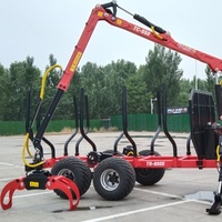 Attrezzature per la registrazione di macchine forestali Log Crane Loader Kubota gru a tronchi montata su trattore