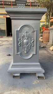 Moldes de pilar de pedestal de maceta de ABS de 40 cm de ancho con fuerte resistencia y barra de refuerzo en el interior para decoración de jardín - Product Image 2