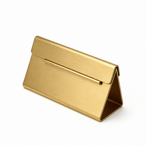 Precision Custom CNC Machining Service <b>Brushed</b> Metal Business Card Holder Ideal For Card Display And Storage - Product Image 3