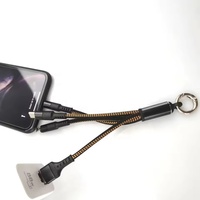 Câble de charge rapide 3 en 1 mini court à prix d'usine, micro USB, type C, pour Samsung, pour Huawei, pour iPhone