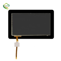 Taille personnalisée 4.3 "verre semi-transparent noir I2C écran tactile capacitif de 5 pouces avec noir semi-transparent
