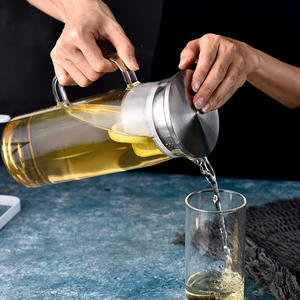 Carafe en verre transparent, design moderne et écologique, grande capacité pour usage domestique, idéale pour l'eau bouillante et les jus, options de pot à thé ou à jus - Product Image 6