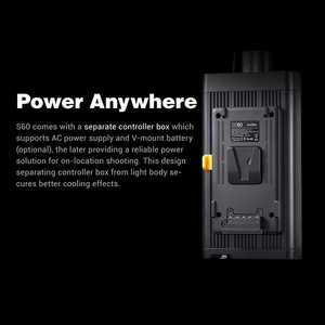 <span class=keywords><strong>Godox</strong></span> S60 S60-D <span class=keywords><strong>60W</strong></span> LED Mise Au Point Continue Photographie réglable Lumière Spotlight Avec Grange Porte pour la Photographie Professionnelle - Product Image 6