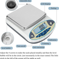 Balance analytique électronique de laboratoire, précision 0,01 g, balance de précision pour cuisine, balance pour bijoux, balance scientifique