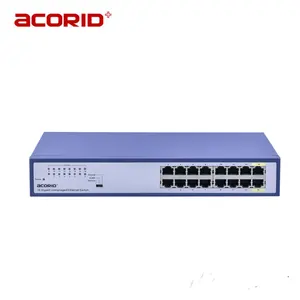 Venda quente completa gigabit 16 porta de metal caso interruptor ethernet para cctv