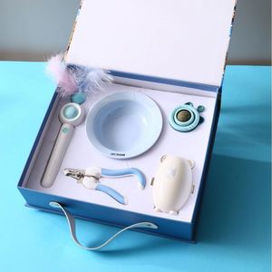 Juego de Regalo de Lujo para Mascotas: Tazón de Cerámica Seguro de Alta Calidad para Snacks, Cortaúñas, Juguete para Lamer para Gatos, Multiusos, Lavable y para Recoger Pelo - Product Image 2