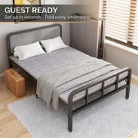Base de Cama Metálica Reforzada de Acero Engrosado, Estable y Antivibraciones, Duradera y Silenciosa para Dormitorio
