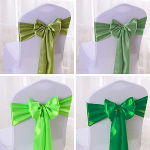 الزفاف الذهب الساتان كرسي رموش أشرطة أسعار الجملة الملونة الزفاف لوازم الحزب كرسي الديكور - Product Image 5