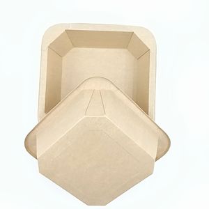 Tazones de Papel Kraft Personalizables con Tapas, Contenedores Desechables de Grado Alimenticio para Ensaladas, Pizza, Almuerzo, Comida para Llevar, Azúcar, Personalizables - Product Image 1