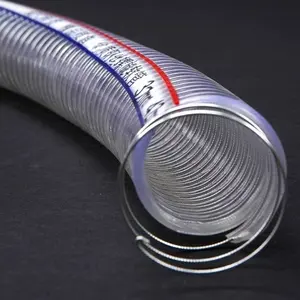 YSS PVC şeffaf çelik tel takviyeli su hortumu, tahliye hortumu boru 50mm
