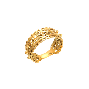 925 Sterling Silver 18K Gold Plated Bezel Setting Vintage Wedding Party <b>Stacking</b> <b>Ring</b> Balinese Filigree Gemstone Design Unisex - Product Image 1