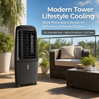 Pendingin Udara Digital 60W AC 30W DC dengan Kontrol Sentuh, Bertenaga Baterai, untuk Pesta di Taman, Desain Tanpa Kabel