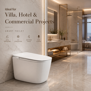 Vente en gros usine <span class=keywords><strong>WC</strong></span> intelligent monobloc en céramique avec bidet intégré, non électrique, IPX4, pour faible pression d'eau, pour l'Asie du Sud-Est - Product Image 2