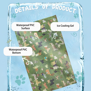 Source Vente en gros d'usine Tapis de refroidissement d'été pour animaux de compagnie Tapis de glace Chiens mignons Tapis auto-endormis pour chiens Chats Coussin de refroidissement - Product Image 3