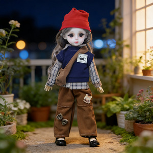 Poupée BJD en PVC souple de 30 cm, style forêt, super mignonne, avec 6 articulations, ensemble de tenue tendance, figurine princesse pour filles, cadeau - Product Image 4