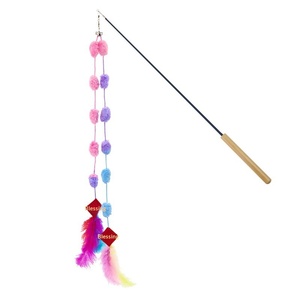 Baguette de <span class=keywords><strong>chat</strong></span> style chinois avec motif porte-bonheur, plume en polyester, design télescopique, jouet interactif pour tous les âges - Product Image 5