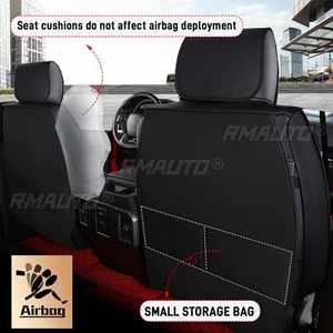 Housses de siège de voiture Housses de siège automobiles Housses de protection en cuir PU pour Dodge Ram 1500 2500 3500 Crew Cab 2009-2022 - Product Image 4