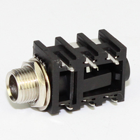 DaierTek PCB montaje en Panel teléfono Jack 1/4 ''hembra 6 pines conector de Audio Jack 6,35 MM estéreo Jack con tuerca y Wsher