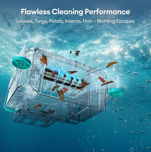 Robot nettoyeur de piscine solaire, étanche, durable et portable pour piscines hors sol avec télécommande et <span class=keywords><strong>panier</strong></span> filtrant de 6L - Product Image 2