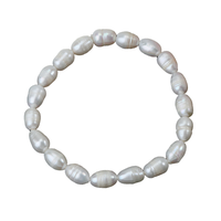 Bracelet en perles baroques, perles d'eau douce, 6 à 8 mm, fermoir plaqué or 18 carats, charme pour femme, vente en gros, logo personnalisé, bijoux avec boîte cadeau